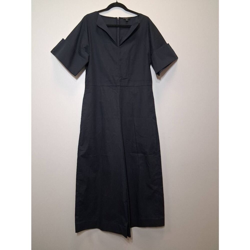 Cos womens size 10 long tall ankle length romper jumpsuit wide leg navy blue - Picture 2 of 9